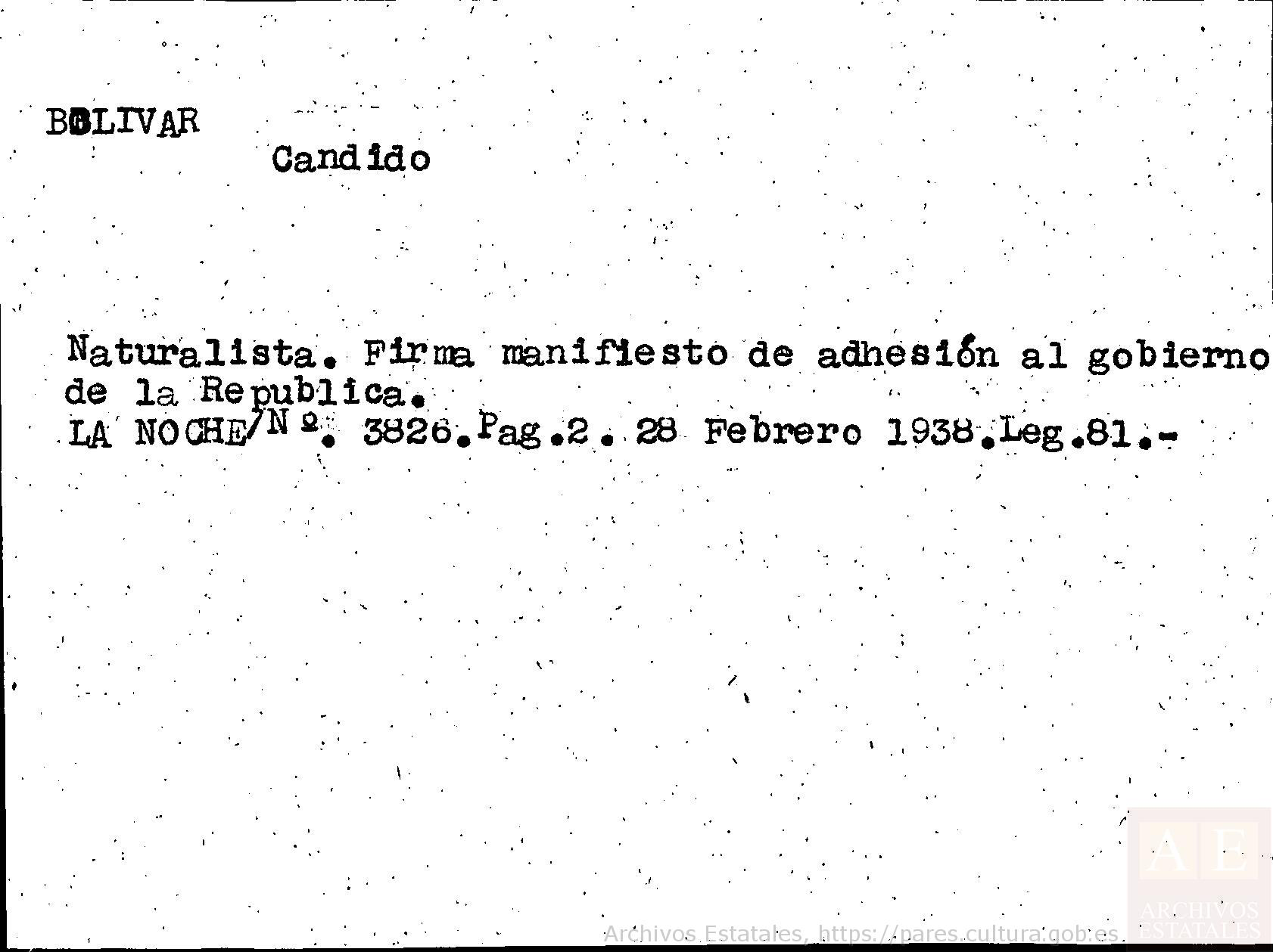 Centro Documental de la Memoria Histórica, DNSD-SECRETARÍA,FICHERO,8,B0089520