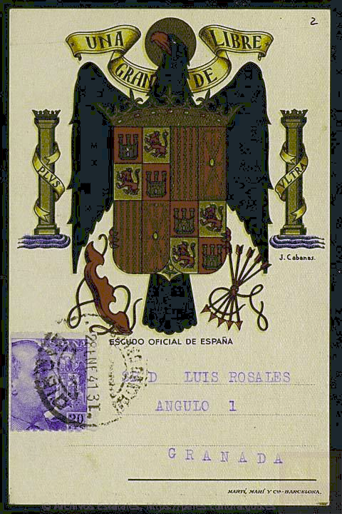 Carta de Luis de Hoyos  a Luis Rosales lamentando el fallecimiento del padre de este último. Fuente: Archivo Histórico Nacional, DIVERSOS-LUIS_ROSALES,9, N.42.